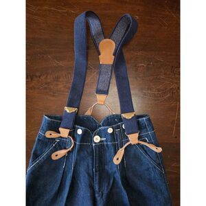 Vintage 1970s Faded Glory by Appendagez Jeans with removable suspenders Size 7